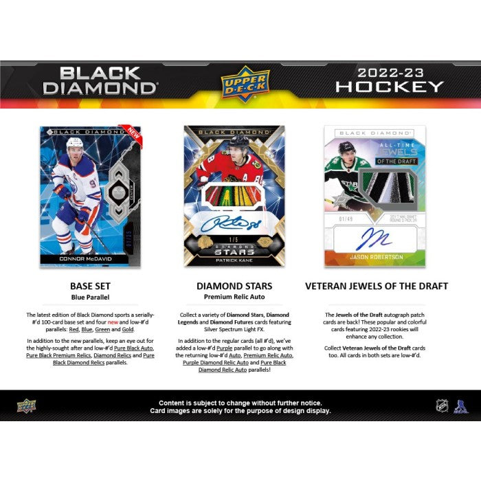 2022-23 UPPER DECK BLACK DIAMOND HOCKEY HOBBY BOX