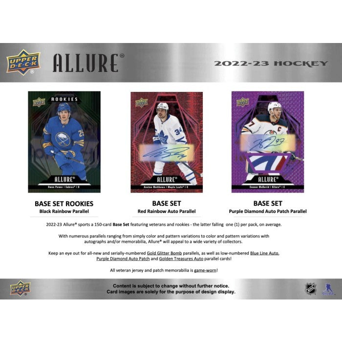 2022-2023 UPPER DECK ALLURE HOCKEY HOBBY BOX