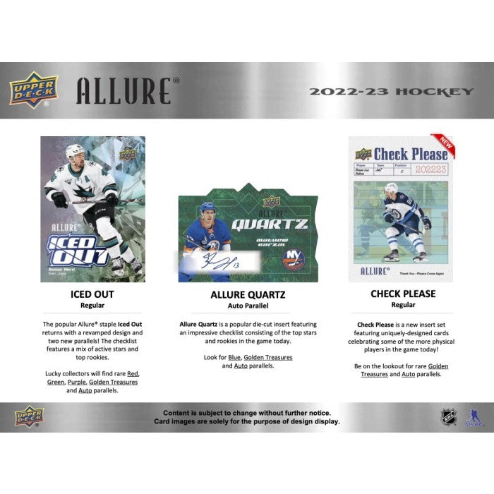 2022-2023 UPPER DECK ALLURE HOCKEY HOBBY BOX