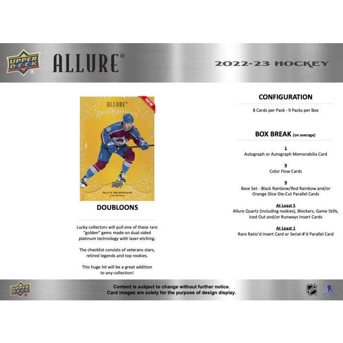 2022-2023 UPPER DECK ALLURE HOCKEY HOBBY BOX