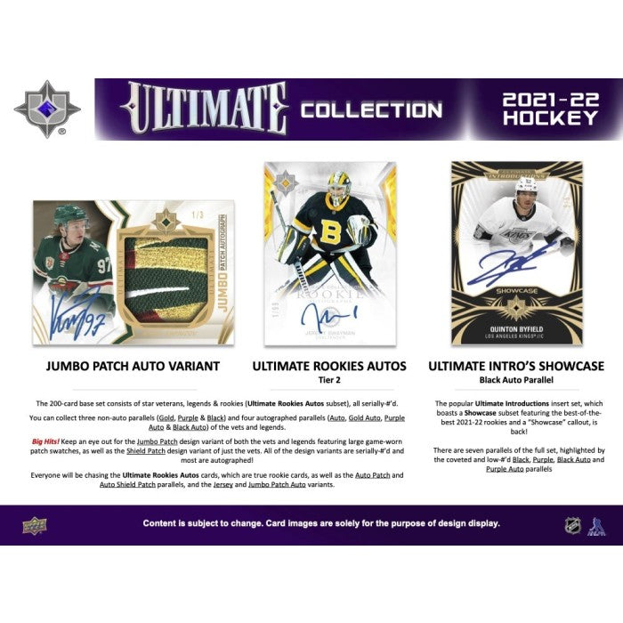 2021-22 UPPER DECK ULTIMATE COLLECTION HOCKEY HOBBY BOX