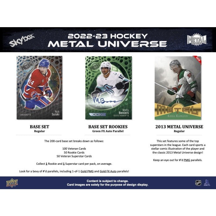 2022-23 UPPER DECK SKYBOX METAL UNIVERSE HOCKEY HOBBY BOX