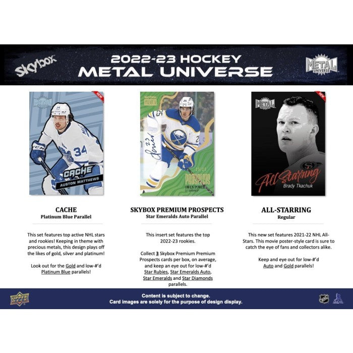 2022-23 UPPER DECK SKYBOX METAL UNIVERSE HOCKEY HOBBY BOX