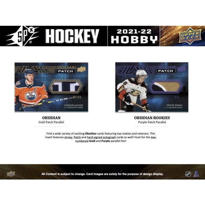 2021-22 UPPER DECK SPX HOCKEY HOBBY BOX