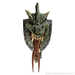 D&D REPLICAS GREEN DRAGON TROPHY PLAQUE