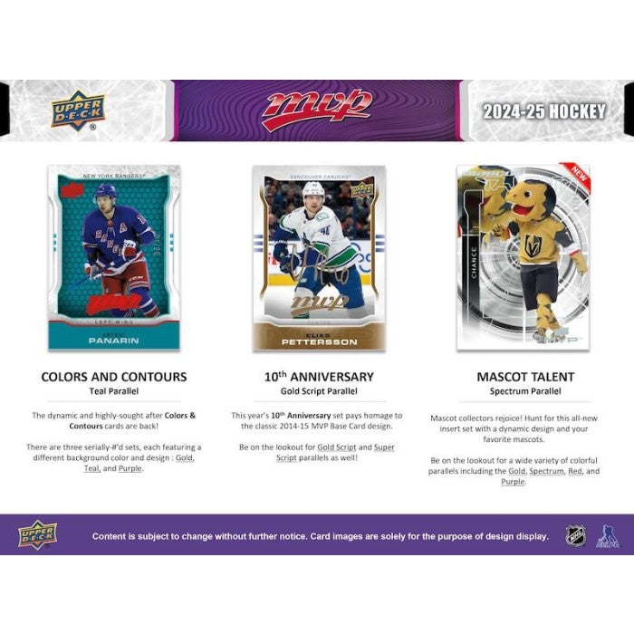 2024-25 UPPER DECK MVP HOCKEY HOBBY BOX