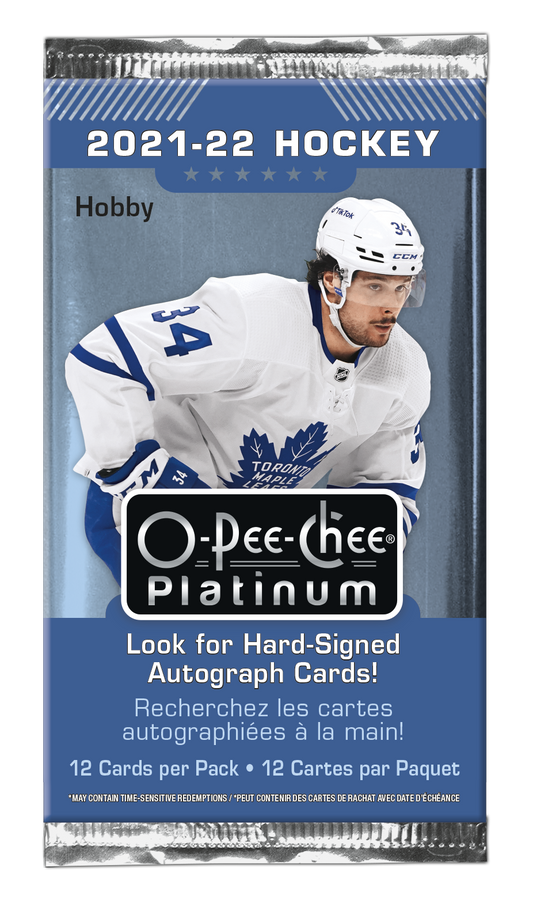 LIVE OPENING 2021-2022 UPPER DECK O-PEE-CHEE PLATINUM HOCKEY HOBBY PACK