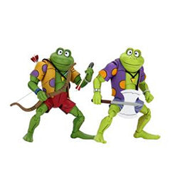 TMNT CARTOON 2PK GENGHIS & RASPUTIN FROG FIG 7"