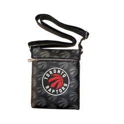 LOUNGEFLY NBA TORONTO RAPTORS PASSPORT BAG RED/BLK