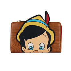 LOUNGEFLY DISNEY PINOCCHIO PEEKING FLAP WALLET