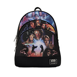 LOUNGEFLY STAR WARS TRILOGY 3-POCKET BACKPACK