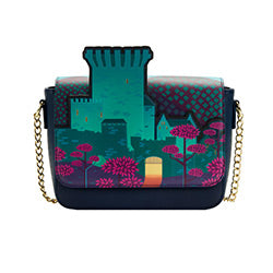 LOUNGEFLY DISNEY BRAVE CASTLE CROSSBODY BAG