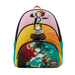 LOUNGEFLY MY HERO ACADEMIA TRIPLE POCKET BACKPACK